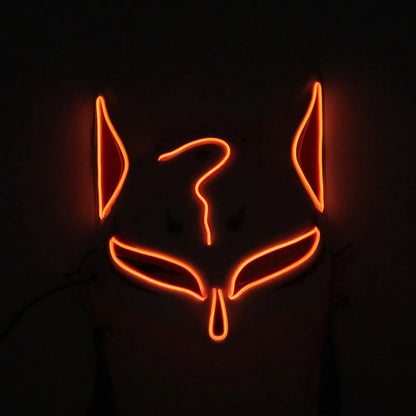 Glowing  Demon Slayer Mask Cosplay Japanese Cartoon