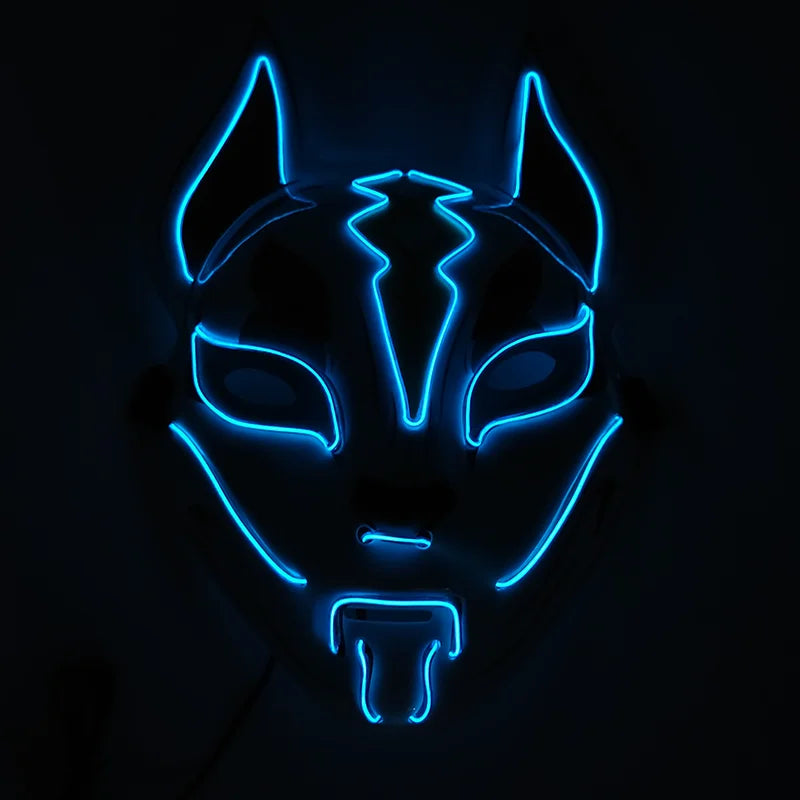 Glowing  Demon Slayer Mask Cosplay Japanese Cartoon