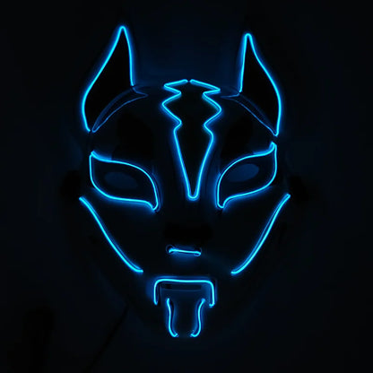 Glowing  Demon Slayer Mask Cosplay Japanese Cartoon