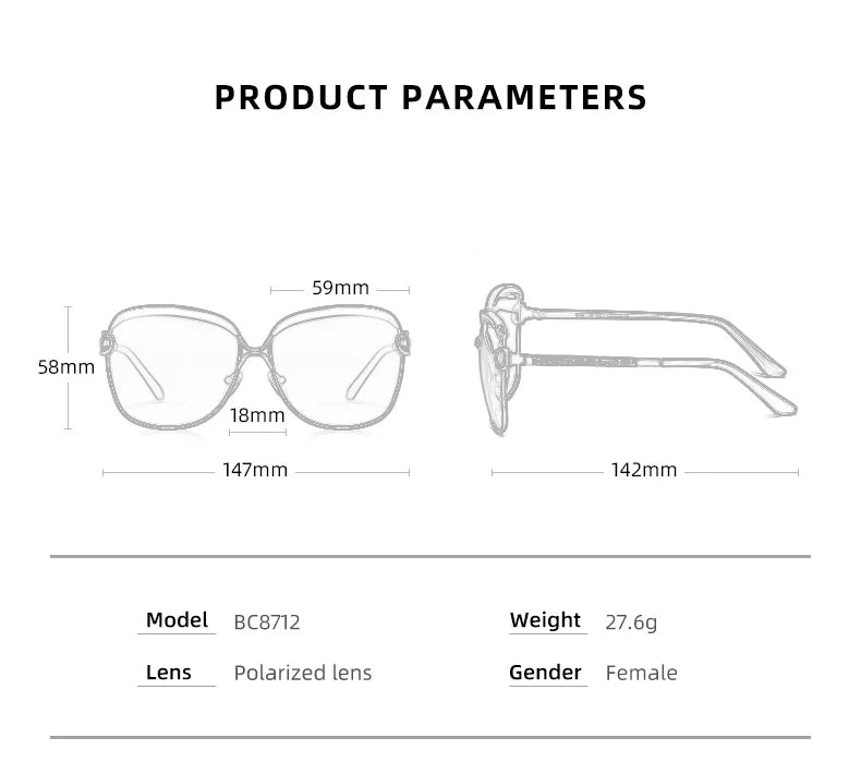Polarized Ladies Sunglasses Women Gradient Lens