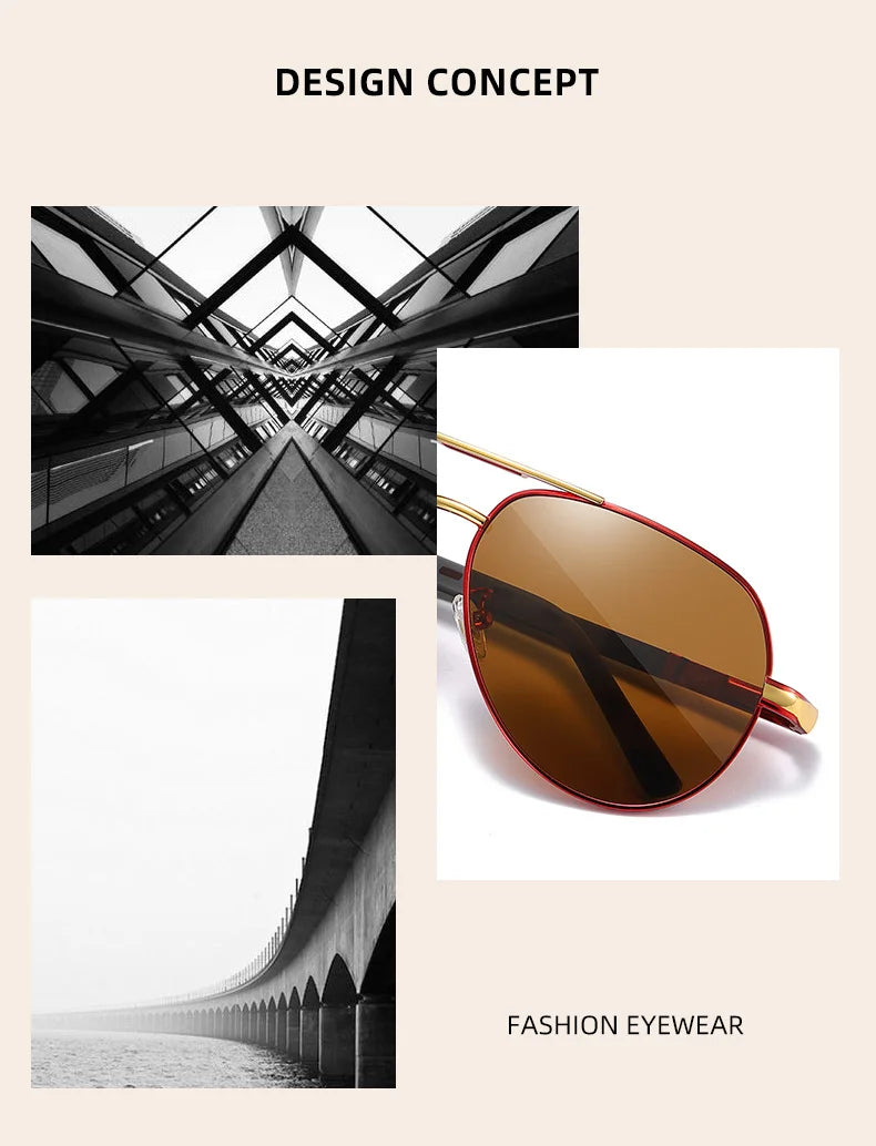Aluminum Vintage Men's Sunglasses Men Polarized Coating