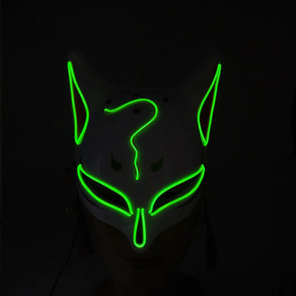 Glowing  Demon Slayer Mask Cosplay Japanese Cartoon