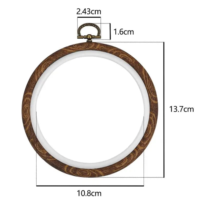 Sewing Tool Round Bamboo Embroidery Hoops Frame Set