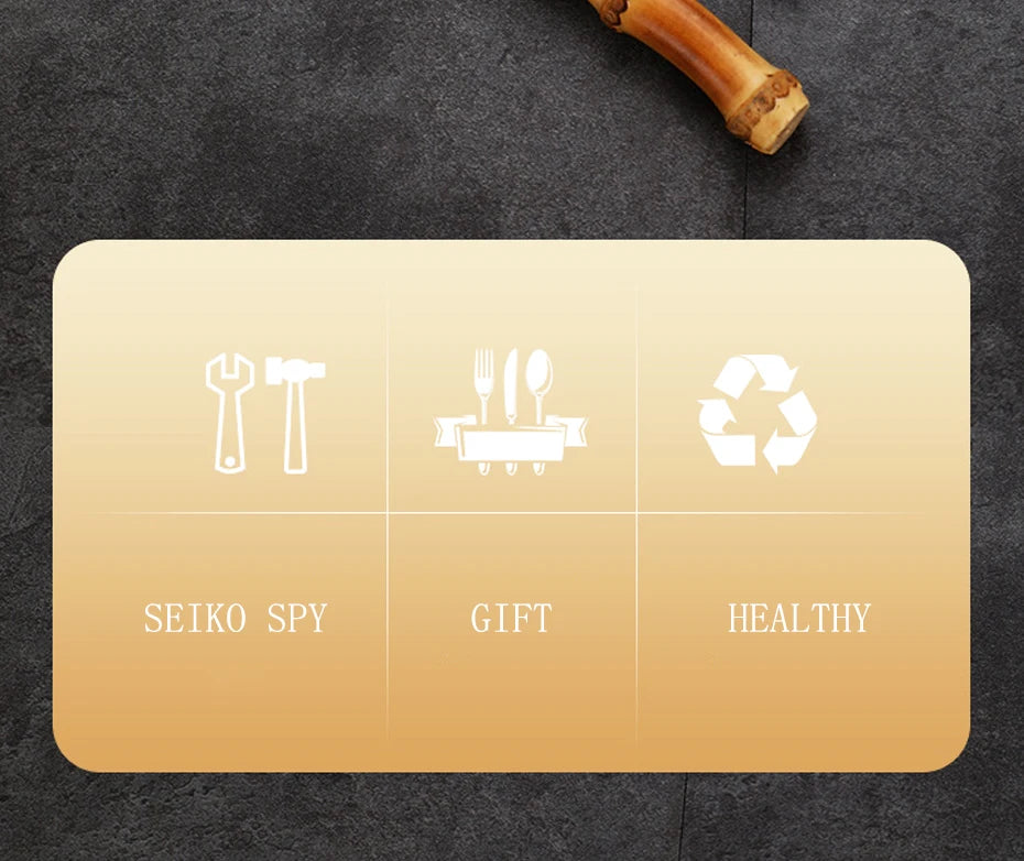Natural Bamboo Handle Cutlery Set Tableware