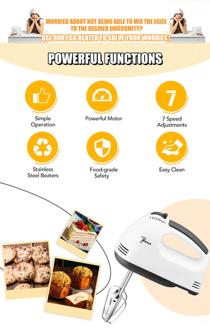 Electric Hand Mixer Egg-Whisk Electric Mixer