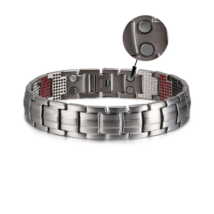 Magnetic Titanium Bracelet Men Health Energy Benefits