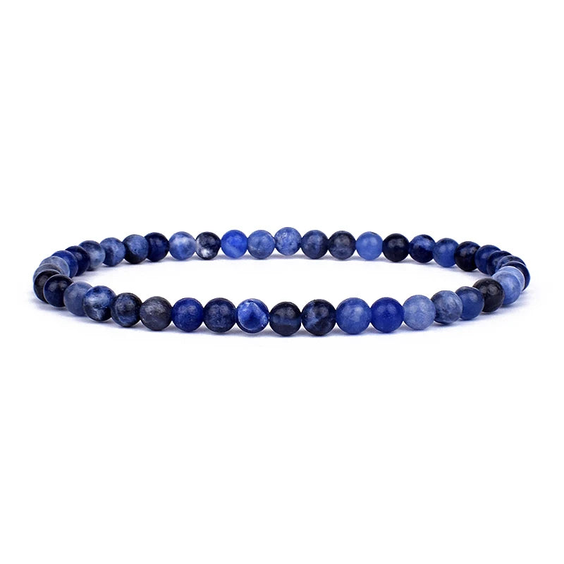 Mini Energy Charm Bracelet Natural Stone Beads Yoga Healing