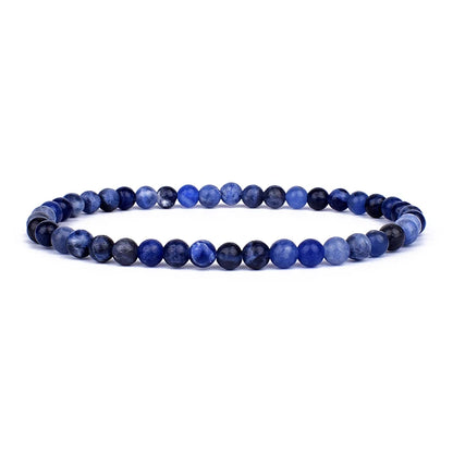 Mini Energy Charm Bracelet Natural Stone Beads Yoga Healing