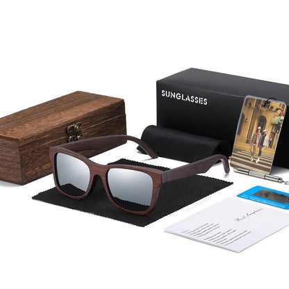 GM Natural Bamboo Wooden Sunglasses Polarized Glasses