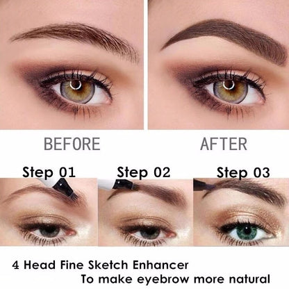 5 Colors Eyebrow Pencil Waterproof 4 Fork Tip Eyebrow
