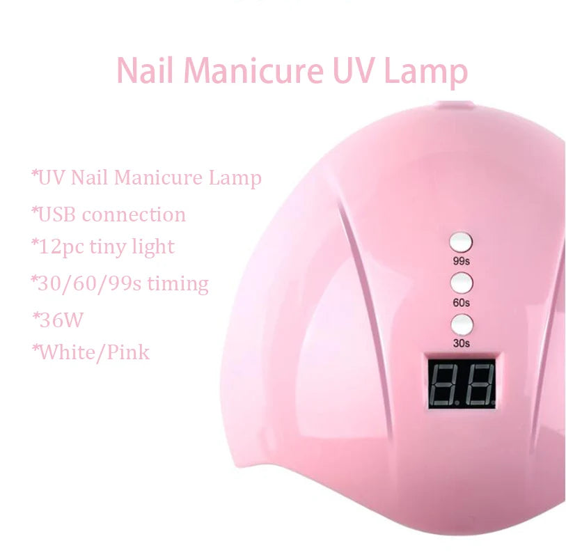UV LED Nail Dryer Lamp USB Bowknot Ultraviolet Light