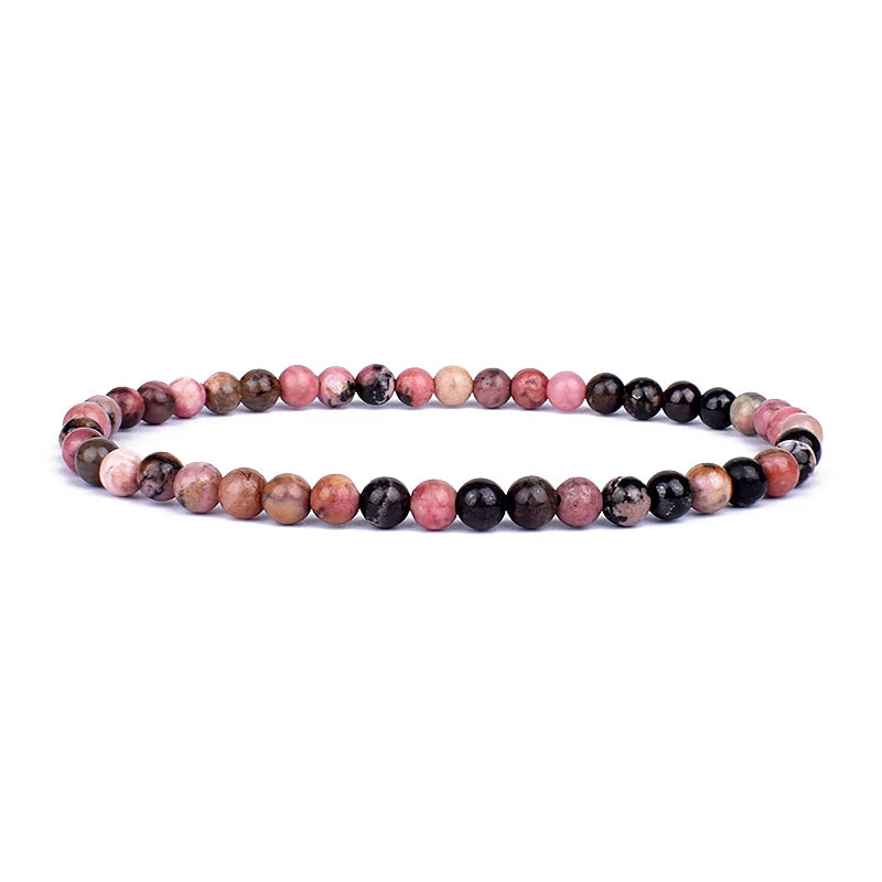 Mini Energy Charm Bracelet Natural Stone Beads Yoga Healing
