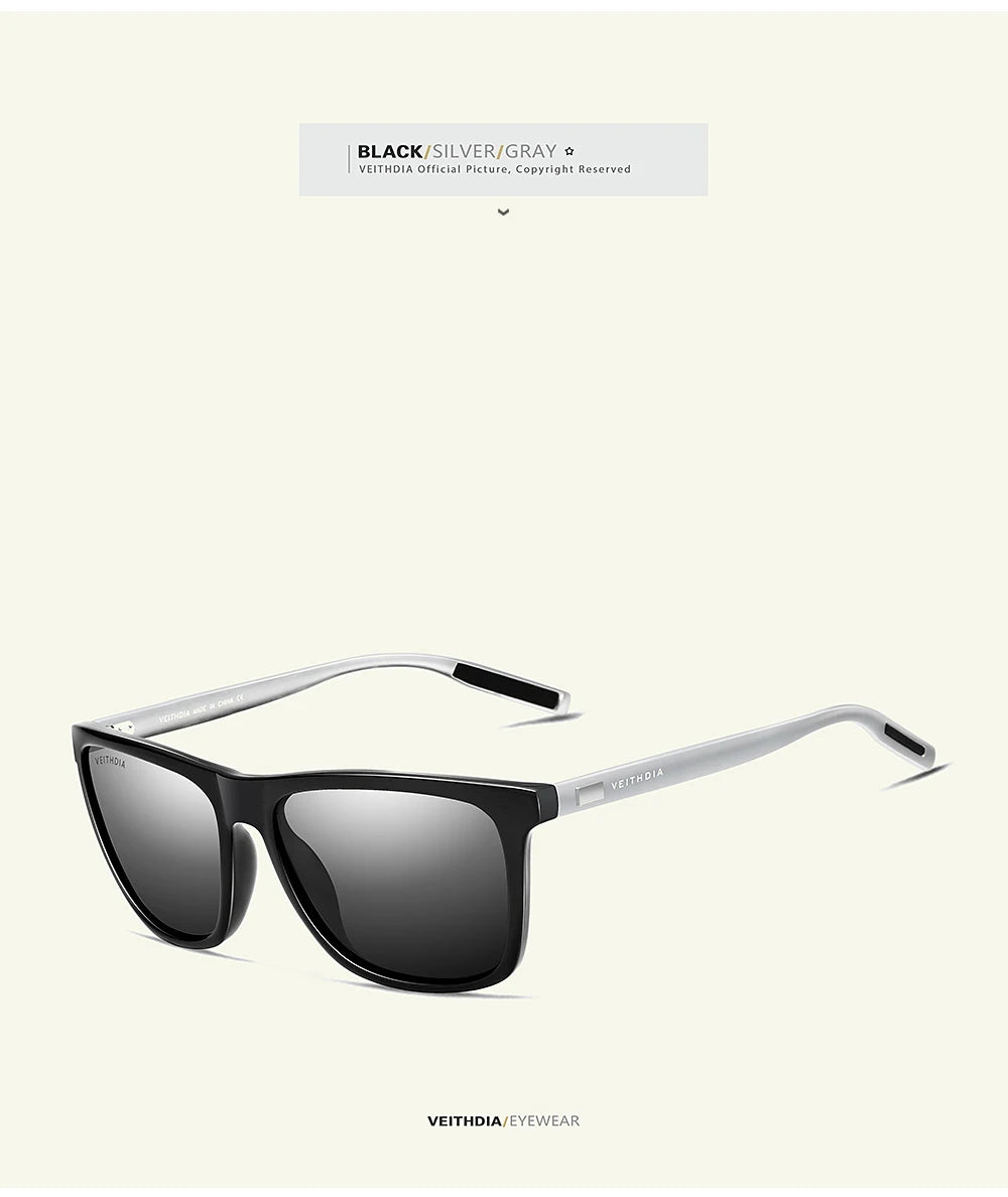 VEITHDIA Brand Sunglasses Unisex Retro Aluminum+TR90