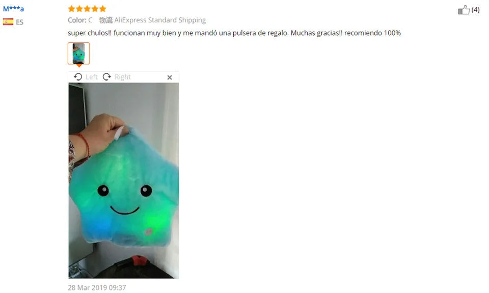 Creative Toy Luminous Pillow Soft Stuffed Plush Glowing