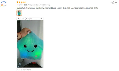 Creative Toy Luminous Pillow Soft Stuffed Plush Glowing Stars
