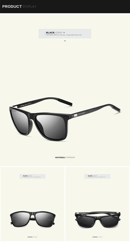 VEITHDIA Brand Sunglasses Unisex Retro Aluminum+TR90