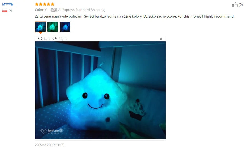 Creative Toy Luminous Pillow Soft Stuffed Plush Glowing