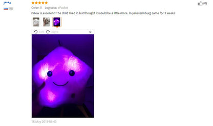 Creative Toy Luminous Pillow Soft Stuffed Plush Glowing