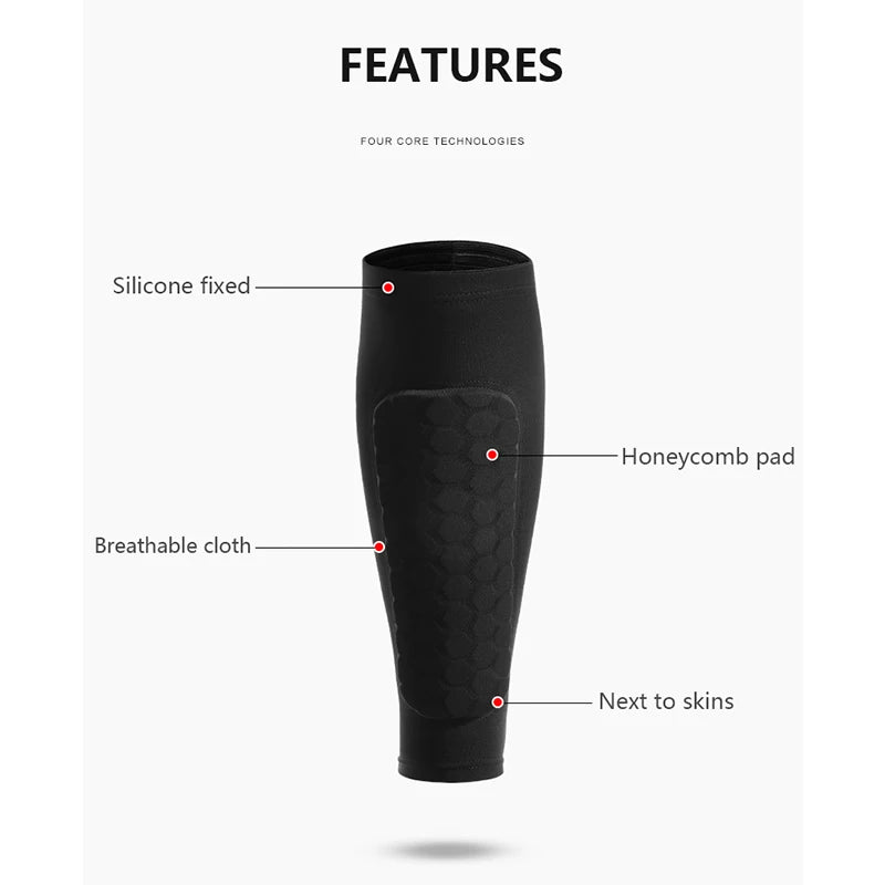 1 PC Leg Sleeves Shin Guards Shockproof Honeycomb
