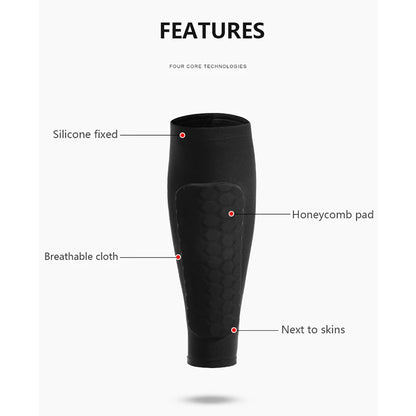 1 PC Leg Sleeves Shin Guards Shockproof Honeycomb