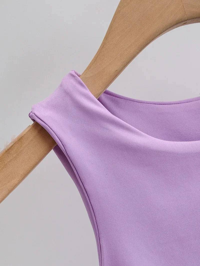 Summer Fashion Women Sexy Slim Tops O-neck Sleeveless
