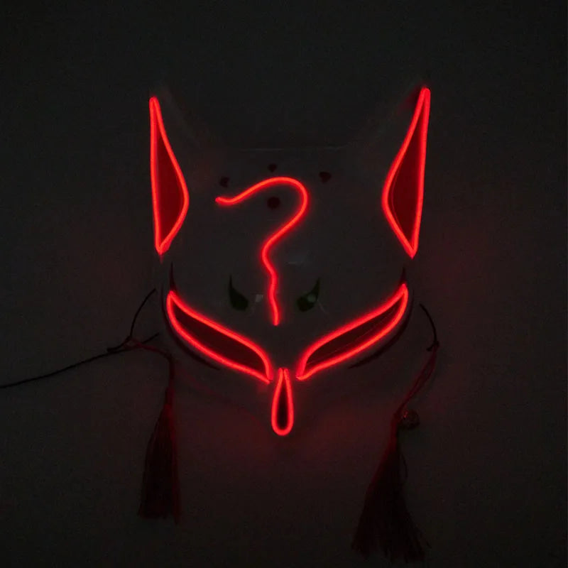 Glowing  Demon Slayer Mask Cosplay Japanese Cartoon