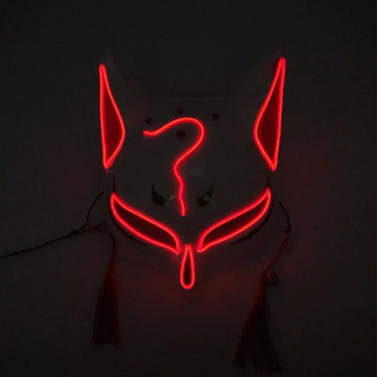 Glowing  Demon Slayer Mask Cosplay Japanese Cartoon