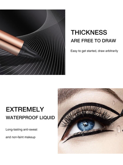 Eyeliner Stamp Black Liquid Eyeliner Pen Waterproof Fast Dry