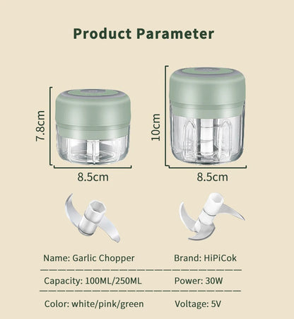 Meat Grinder Electric Garlic Crusher Food Chopper