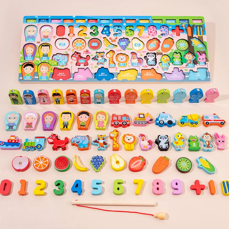 3D Preschool Children Educational Toys Wooden Montessori