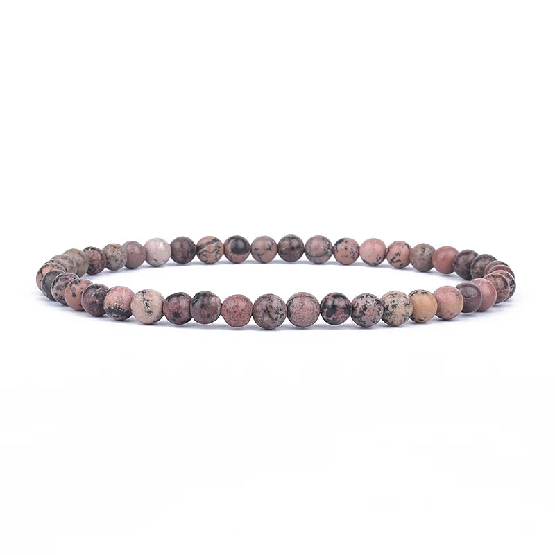 Mini Energy Charm Bracelet Natural Stone Beads Yoga Healing