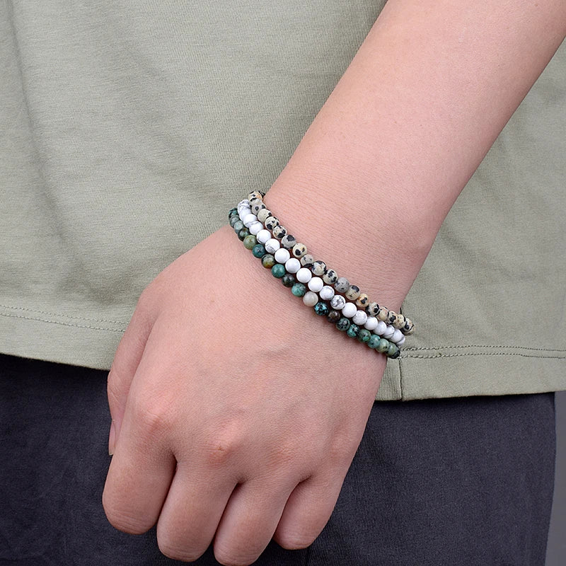 Mini Energy Charm Bracelet Natural Stone Beads Yoga Healing