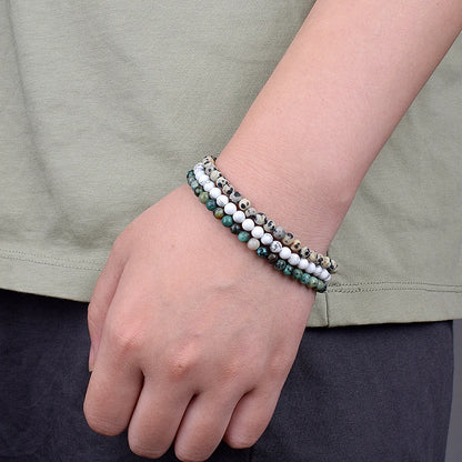 Mini Energy Charm Bracelet Natural Stone Beads Yoga Healing