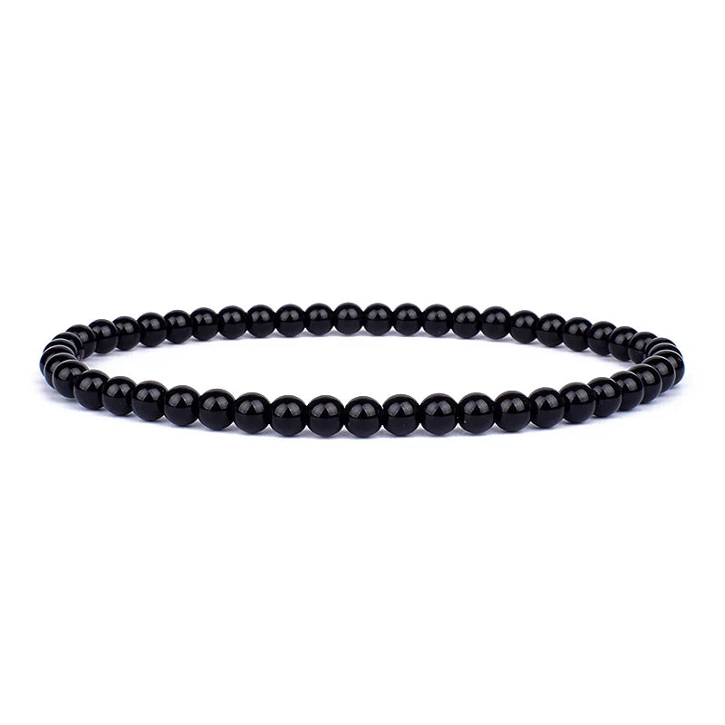 Mini Energy Charm Bracelet Natural Stone Beads Yoga Healing