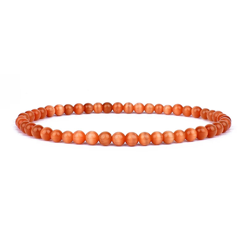 Mini Energy Charm Bracelet Natural Stone Beads Yoga Healing