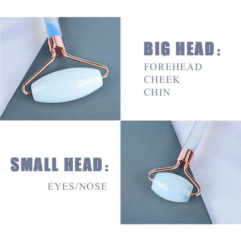 Natural Opal Jade Roller Gouache Scraper For Face Gua Sha