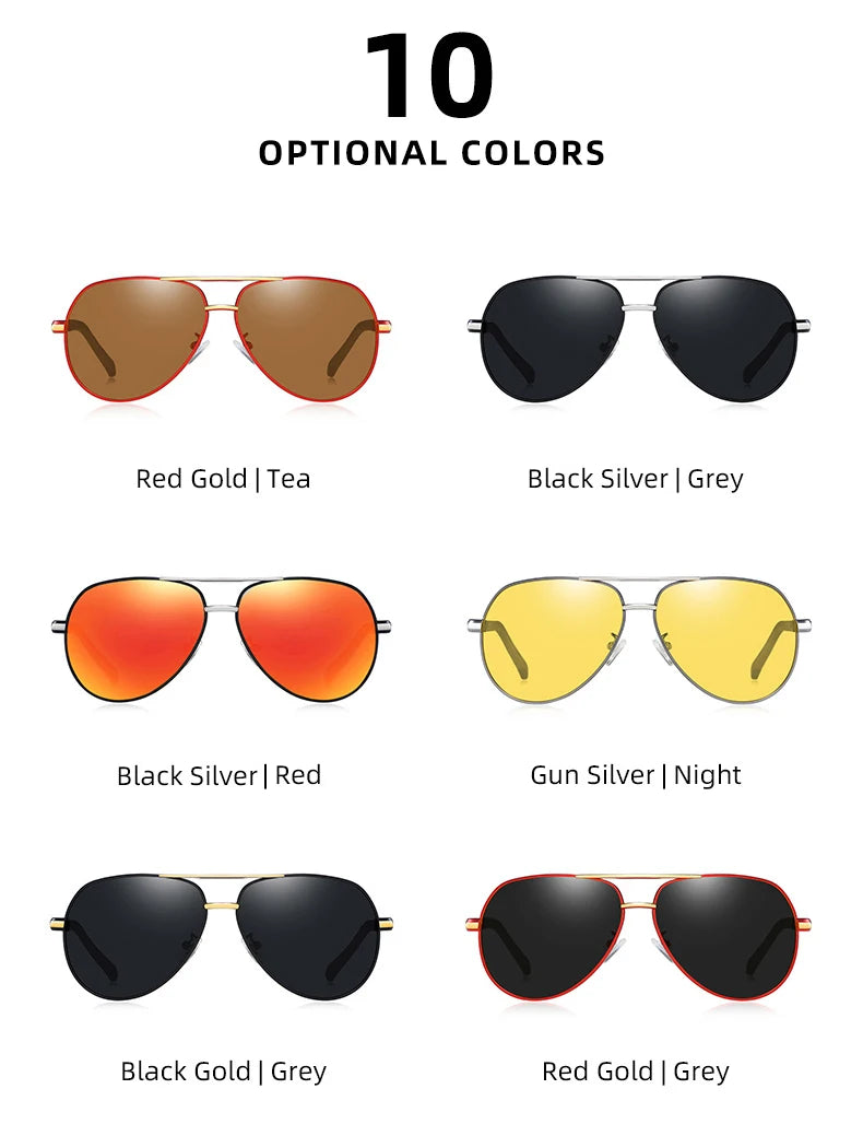 Aluminum Vintage Men's Sunglasses Men Polarized Coating