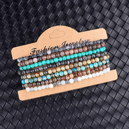 Mini Energy Charm Bracelet Natural Stone Beads Yoga Healing