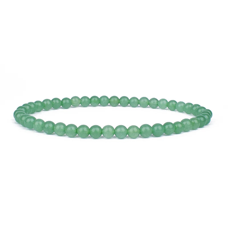 Mini Energy Charm Bracelet Natural Stone Beads Yoga Healing