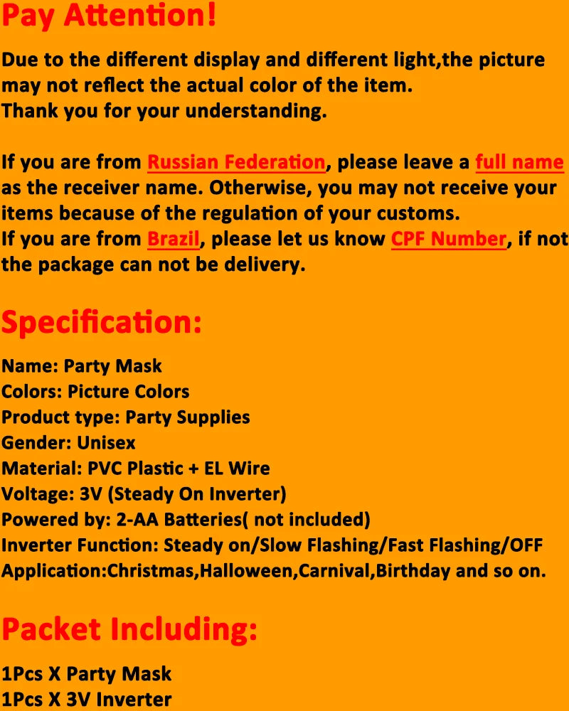 Glowing  Demon Slayer Mask Cosplay Japanese Cartoon