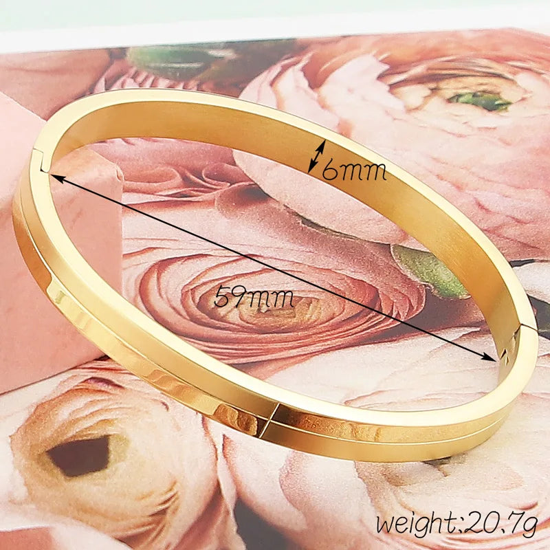 Semi-matte Semi-smooth Woman's Bangle Ladies