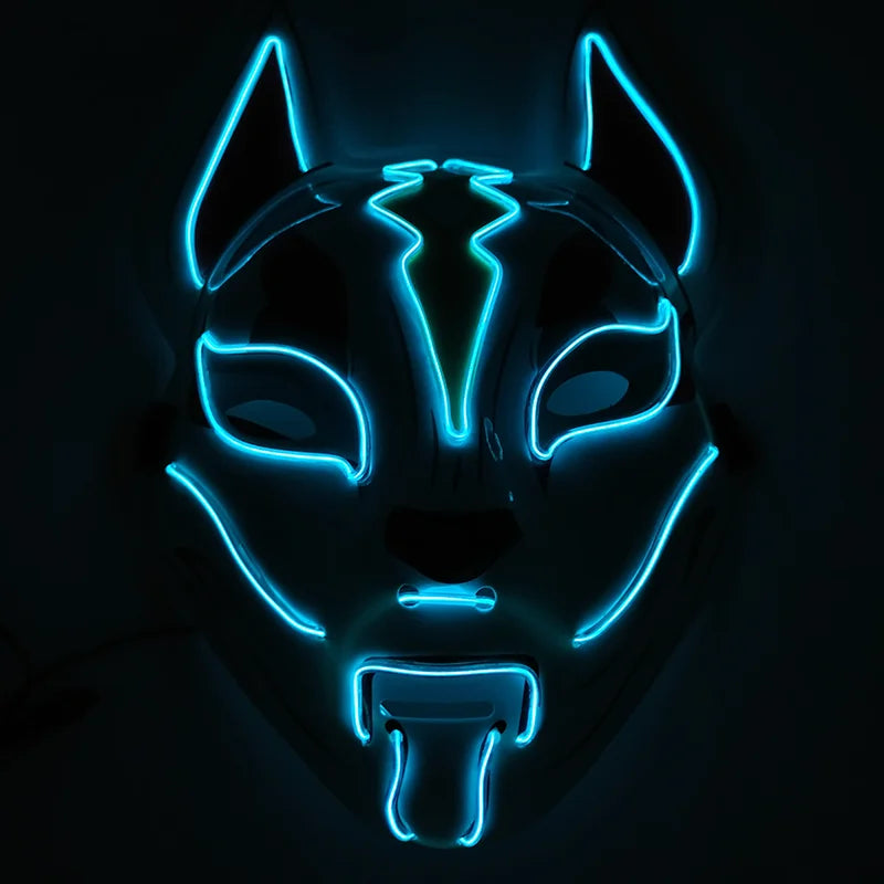 Glowing  Demon Slayer Mask Cosplay Japanese Cartoon