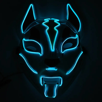 Glowing  Demon Slayer Mask Cosplay Japanese Cartoon