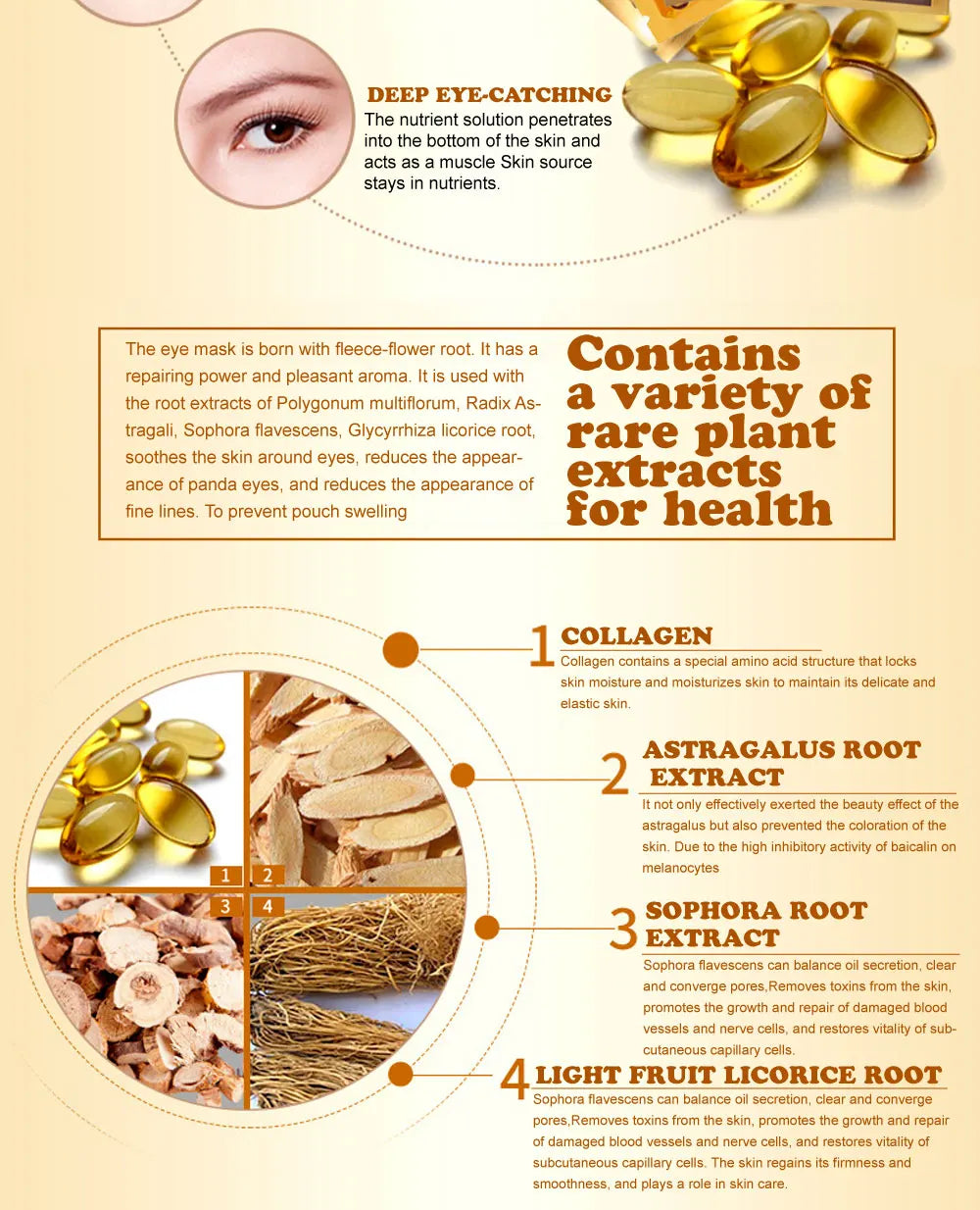 Gold Collagen Crystal Eye Mask Moisturizing Skin Care
