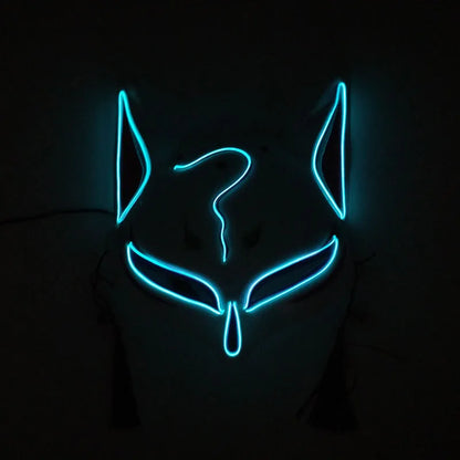 Glowing  Demon Slayer Mask Cosplay Japanese Cartoon