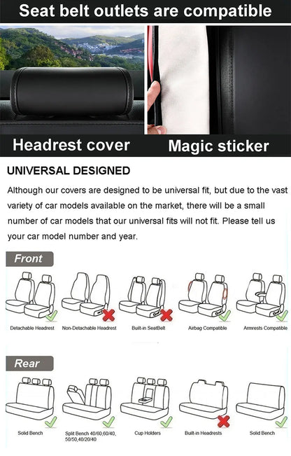 Universal Leather Car Seat Covers for Volkswagen VW touran