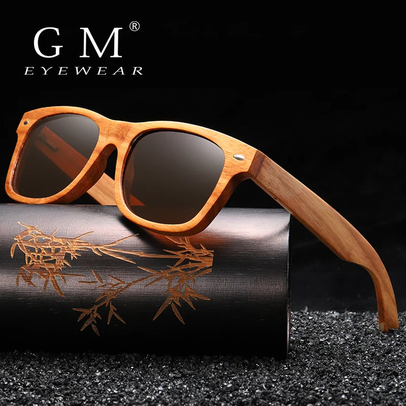 GM Natural Wood Sunglasses Polarized Wooden Sunglasses