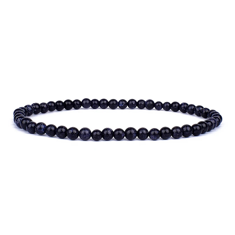 Mini Energy Charm Bracelet Natural Stone Beads Yoga Healing
