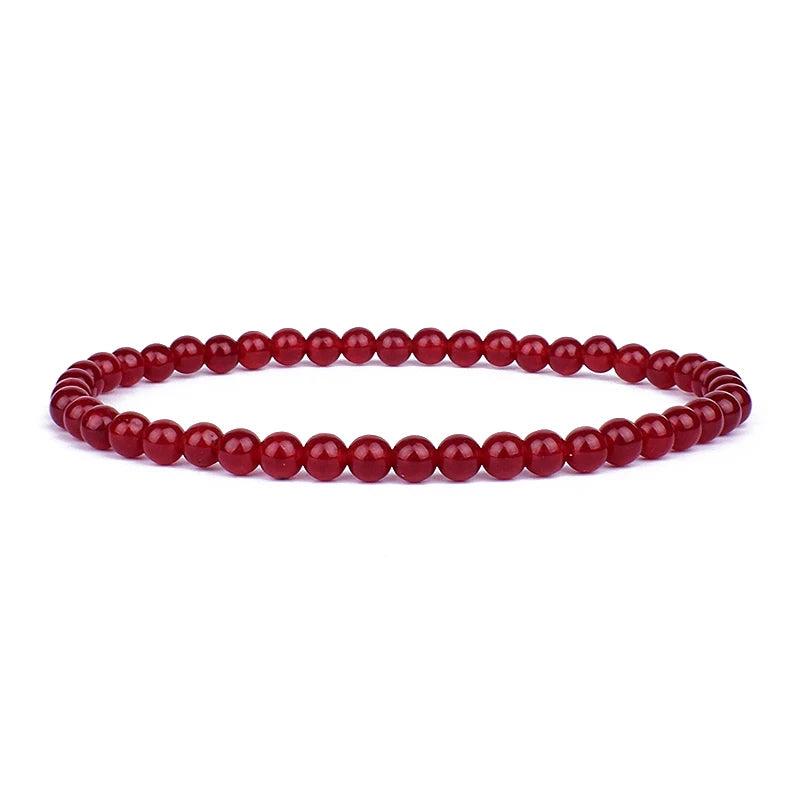 Mini Energy Charm Bracelet Natural Stone Beads Yoga Healing