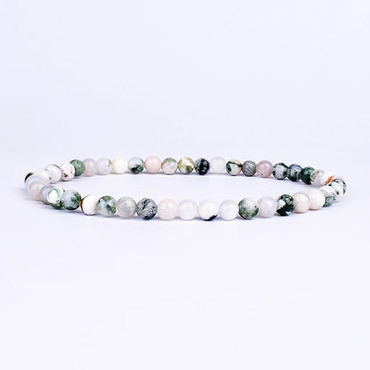 Mini Energy Charm Bracelet Natural Stone Beads Yoga Healing